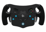 Volante controlador de videojuegos Logitech con botones.