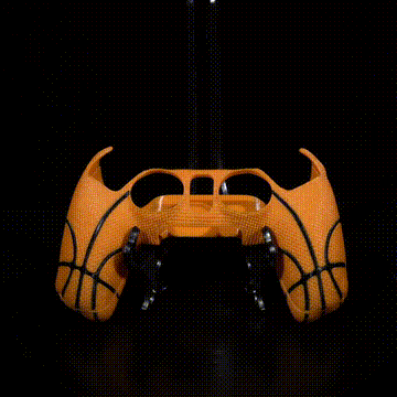 Carcasa de mando con diseño de baloncesto girando